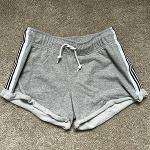 adidas heather grey comfy shorts